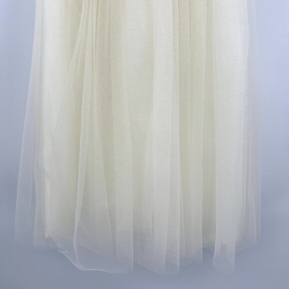 Flower Girl Lace Tulle Ivory Full Length Gown Toddler 5 - Picture 3 of 7